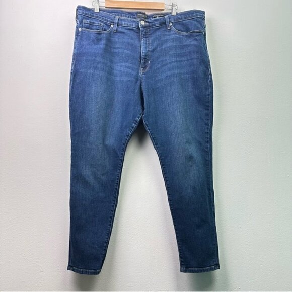Banana Republic Mid Rise Skinny Dark Wash Jeans Size 35 - Picture 3 of 10